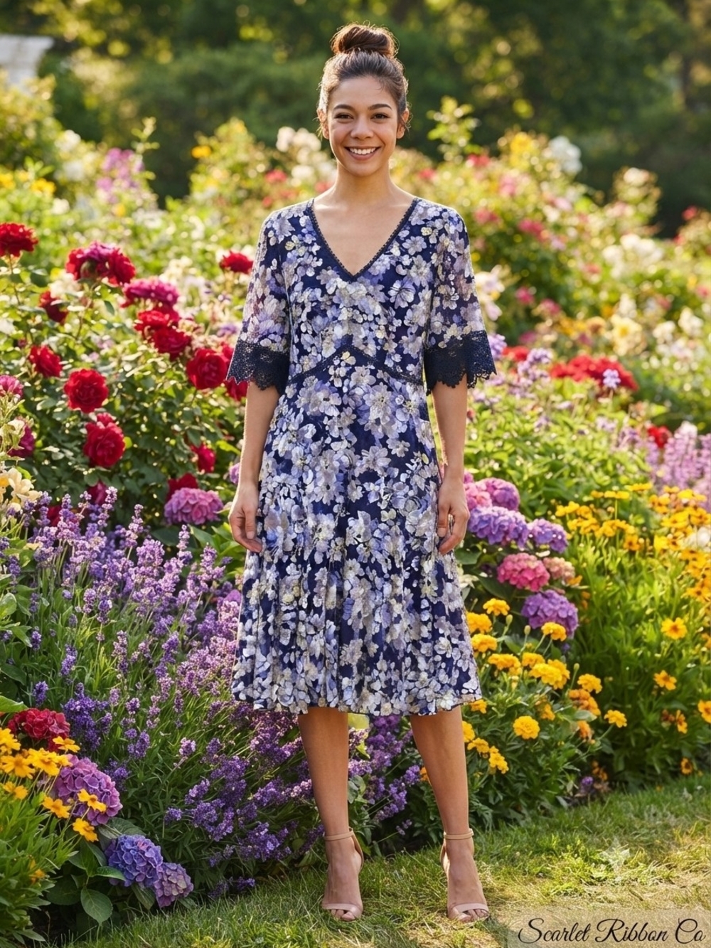 ​✨ Exquisite Rabbit Rabbit Designs Floral Lace Dress
